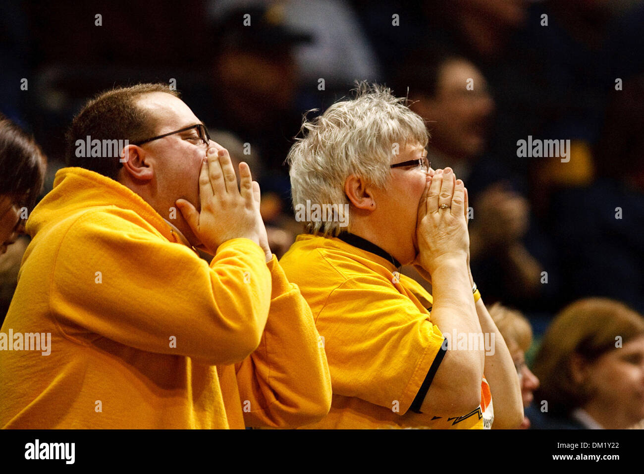 Toledo Rocket fans shout encouragement to their during game action ...