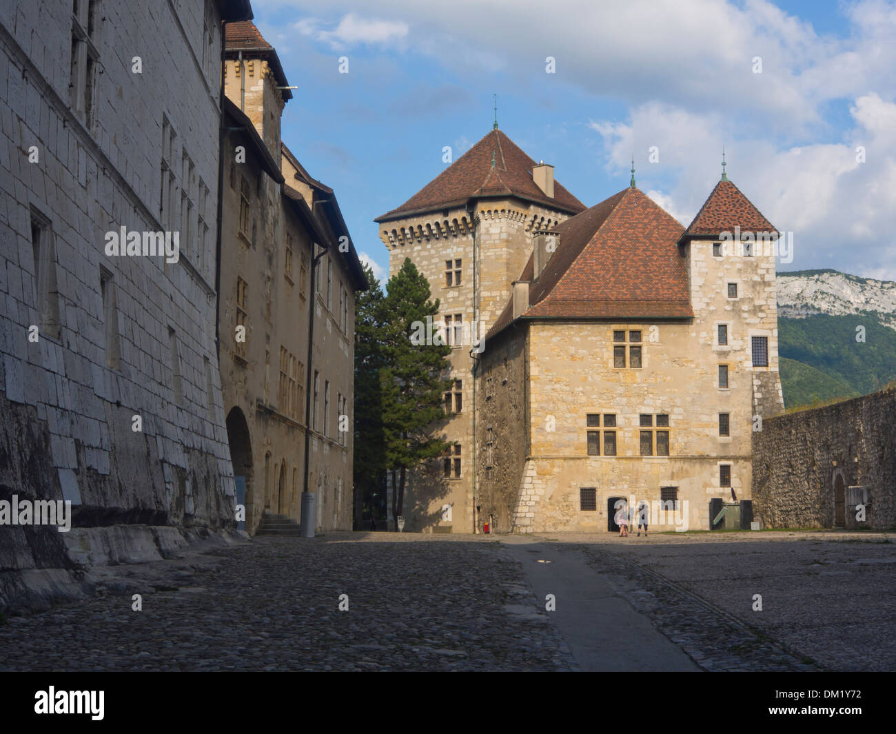 Chateau de Annecy, medieval castle in Annecy France, courtyard Stock ...