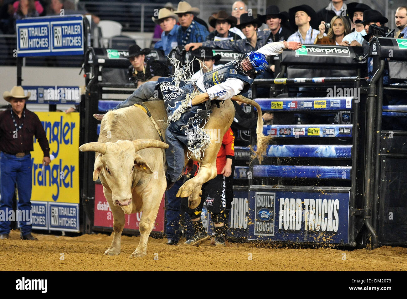 Travis Briscoe and Code Blue during the PBR Built Ford Tough Series  Invitational at Cowboy Stadium in Arlington, TX. (Credit Image: © Patrick  Green/Southcreek Global/ZUMApress.com Stock Photo - Alamy