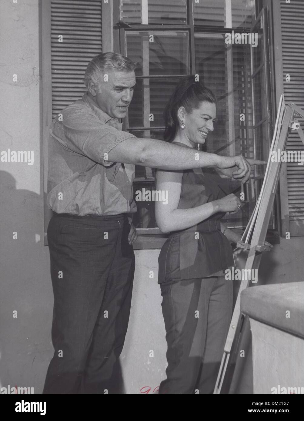 LORNE GREENE with wife.Supplied by Photos, inc.(Credit Image