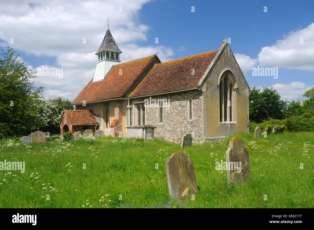 The Church of St. Mary the Virgin, in Little Hormead, Hertfordshire, England Stock Photo