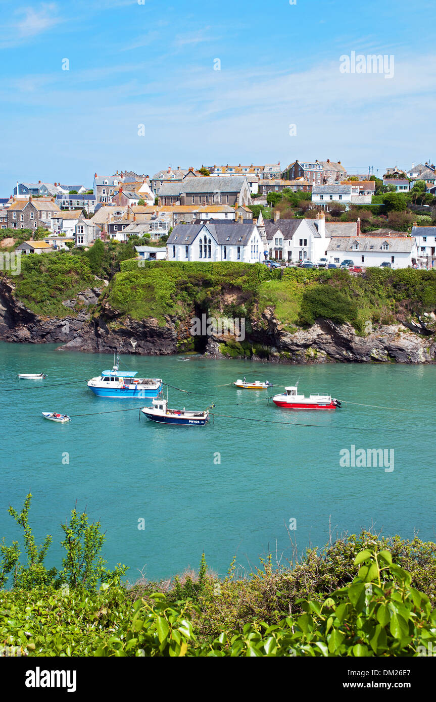 Fishing boats at Port Isaac in Cornwall, UK Stock Photo