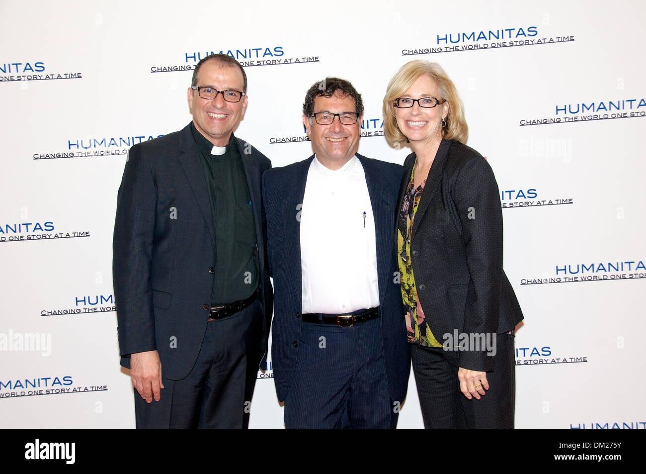 39th Annual Humanitas luncheon 2013 Eric Andrews, Frank Desiderio and Cathleen Young Stock Photo