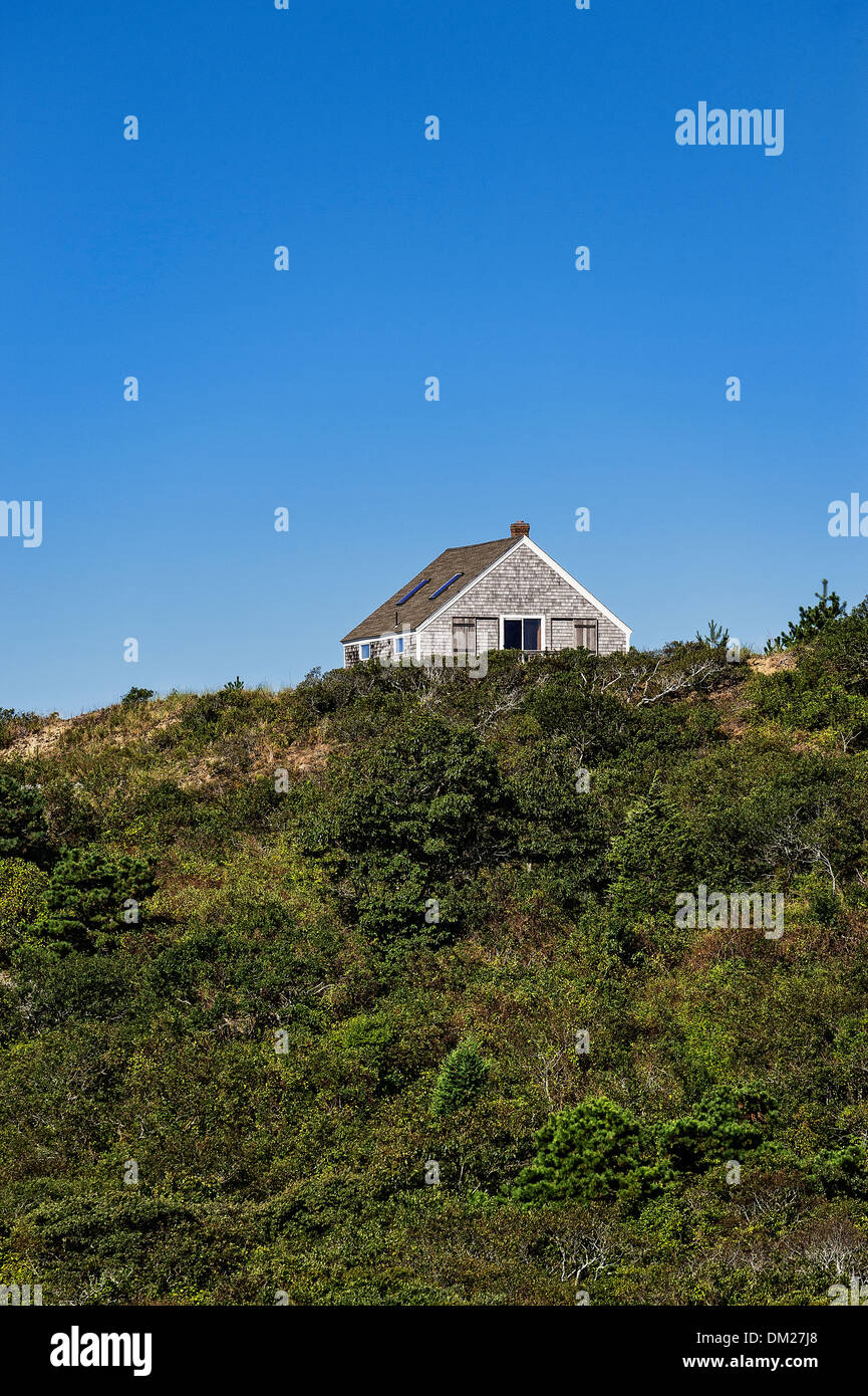 Hill top cottage, Truro, Cape Cod, Massachusetts, USA Stock Photo