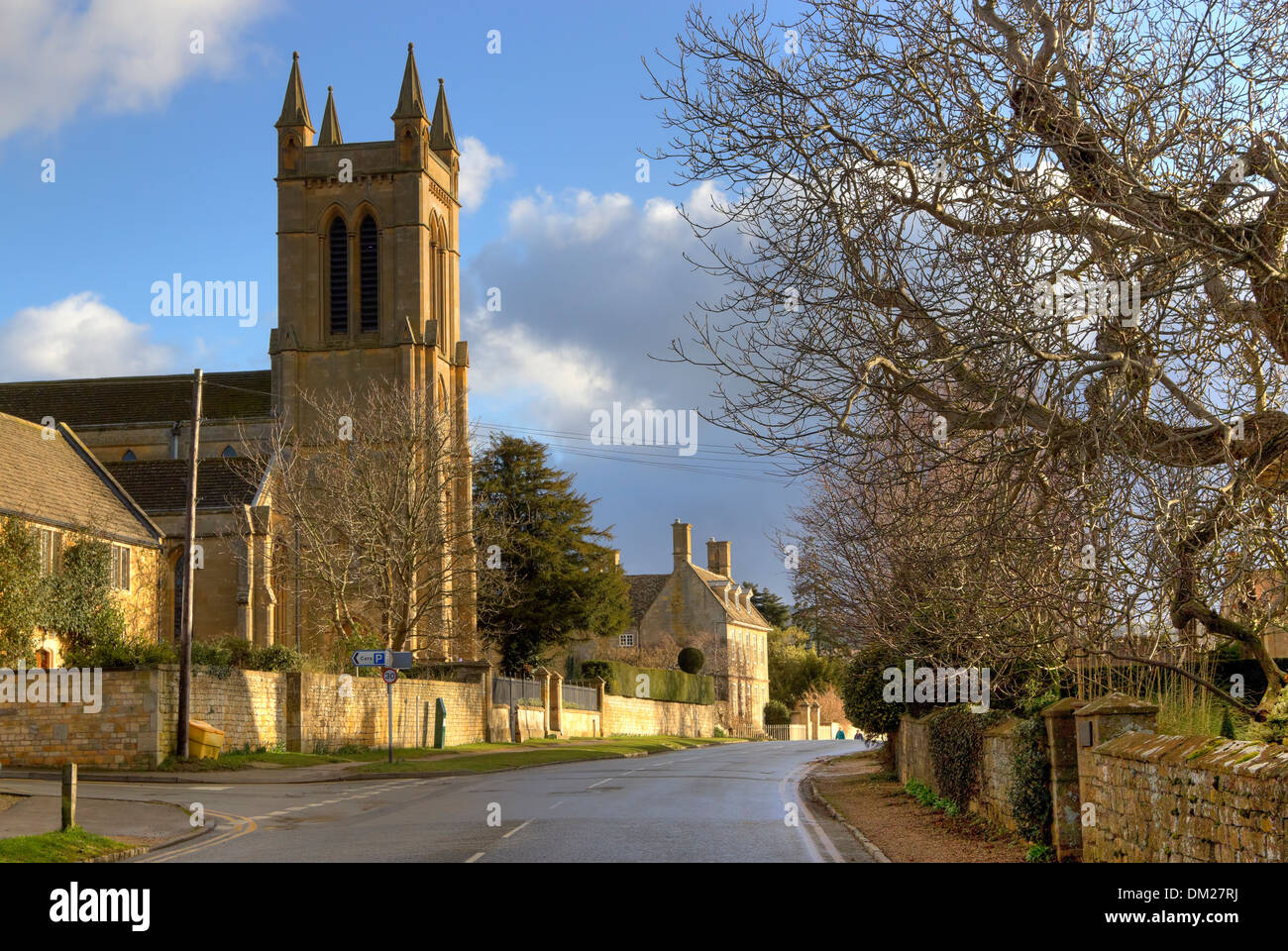 The Cotswold village of Broadway, Worcestershire, England. Stock Photo