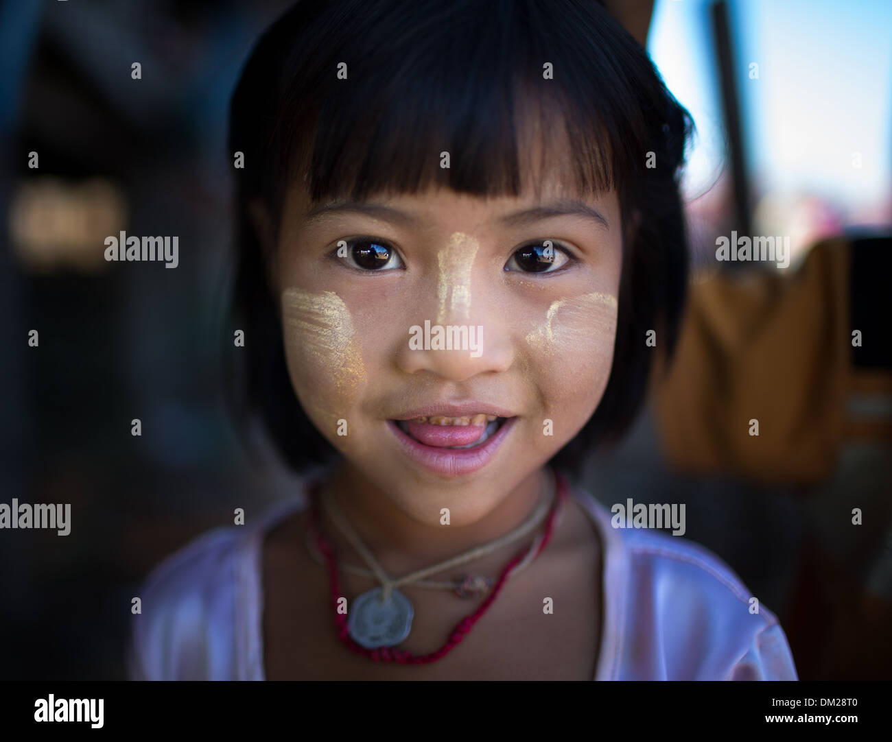 girl at Inle Lake, Myanmar (Burma) Stock Photo