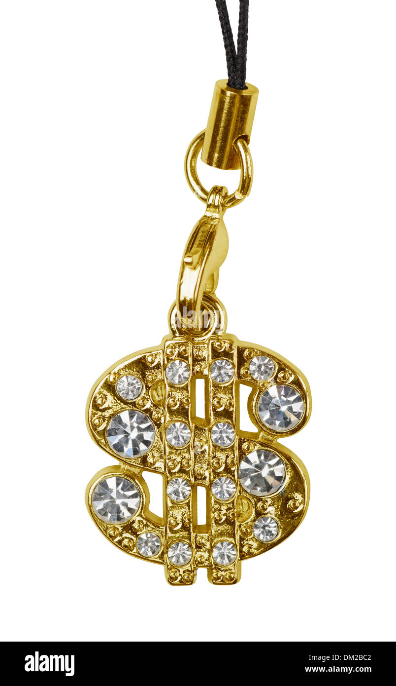 Gold dollar sign bling necklace hi-res stock photography and images - Alamy