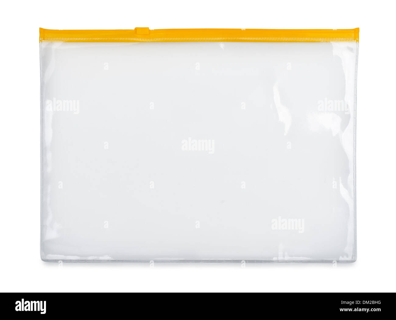 Plastic zipper bag isolated on white Stock Photo