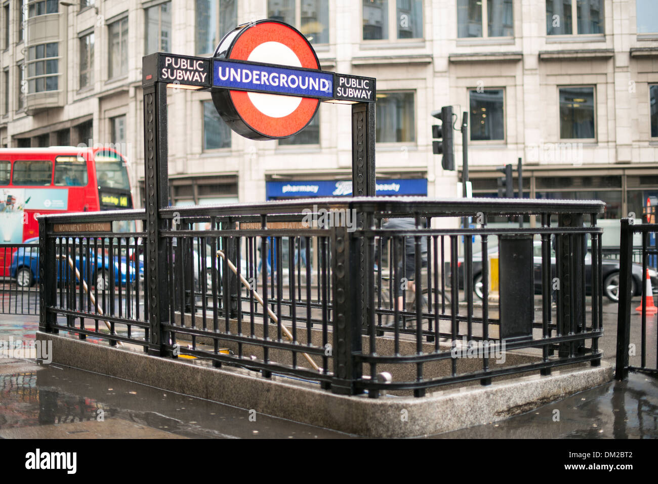 London underground station entrance. London subway Stock Photo Alamy