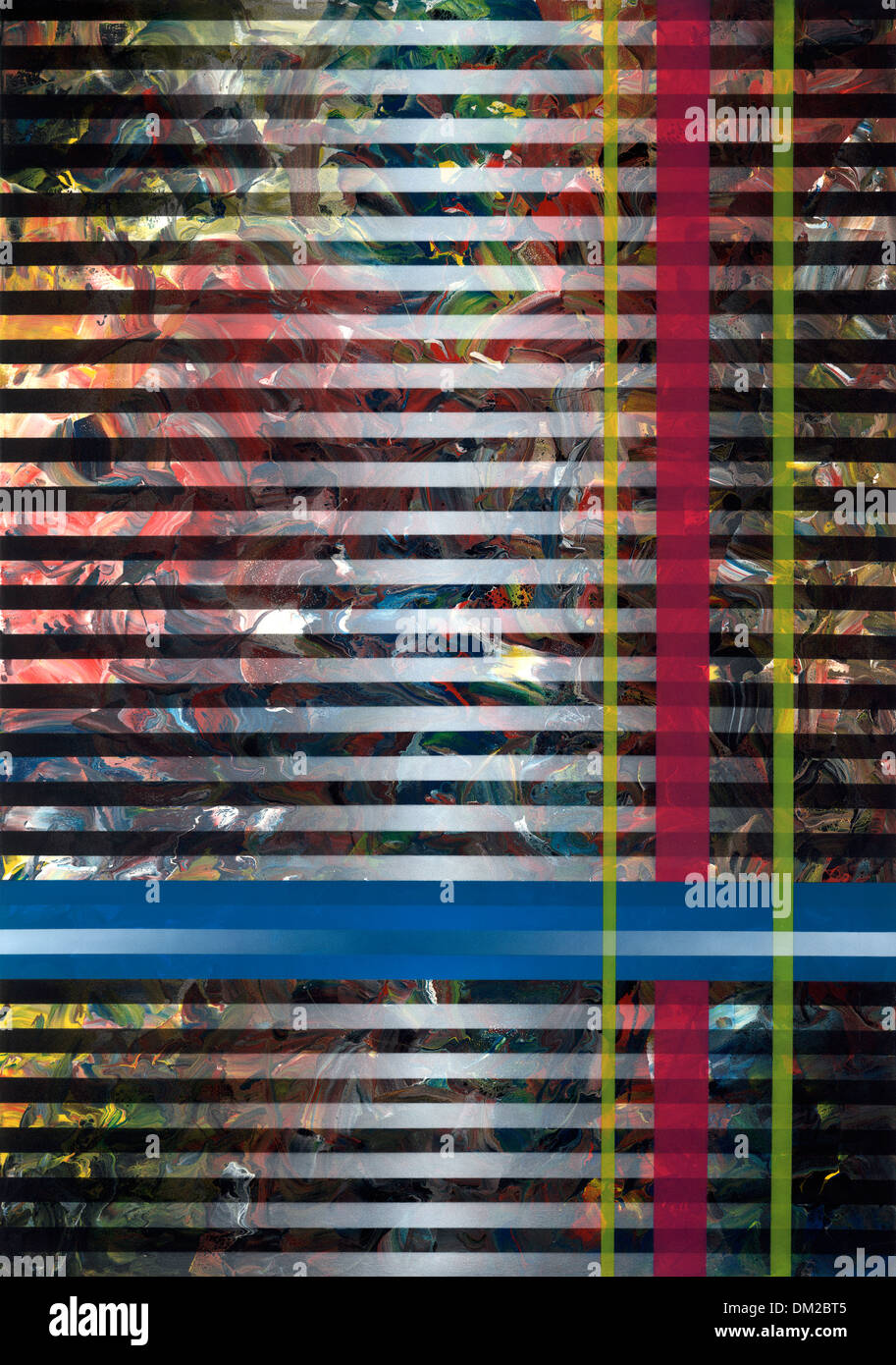 Abstract Order Scene abstract picture painted by me named Chaos and Order Stock Photo - Alamy