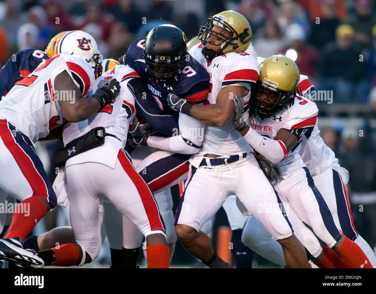 Under Armour Senior Bowl; LSU defensive back Harry Coleman and South ...