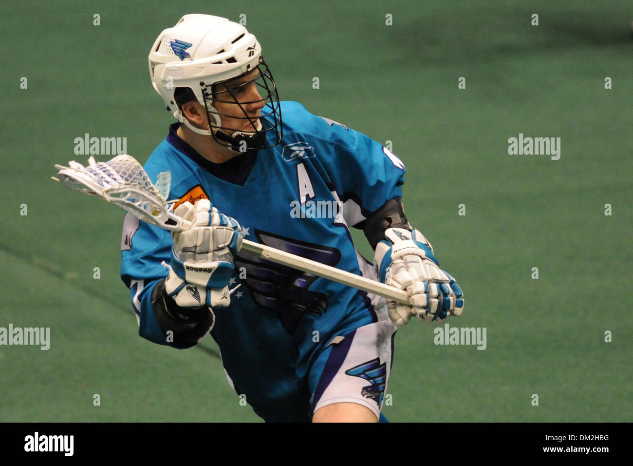 Rochester Knighthawks defender Steve Toll (17) in action during a game ...