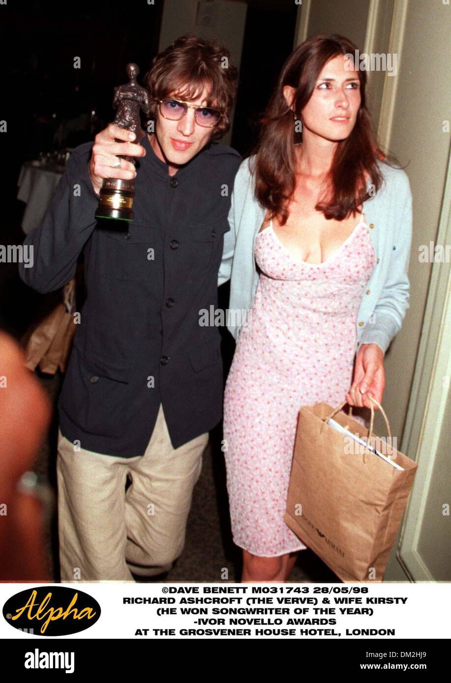 May 28, 1998 IVOR NOVELLO AWARDS; RICHARD ASHCROFT AND WIFE KIRSTY