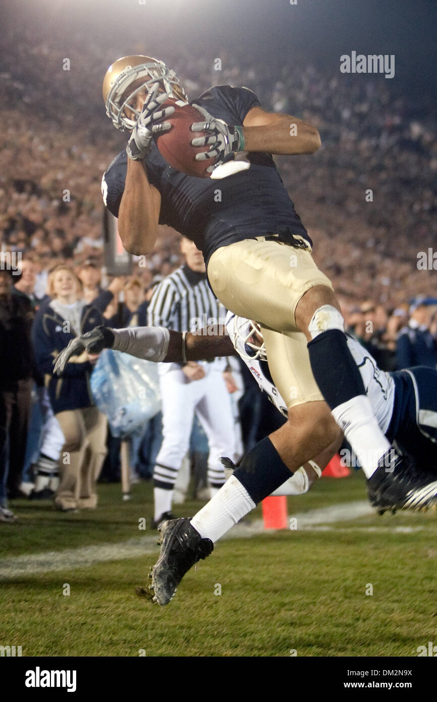 University of Connecticut at University of Notre Dame. Michael Floyd