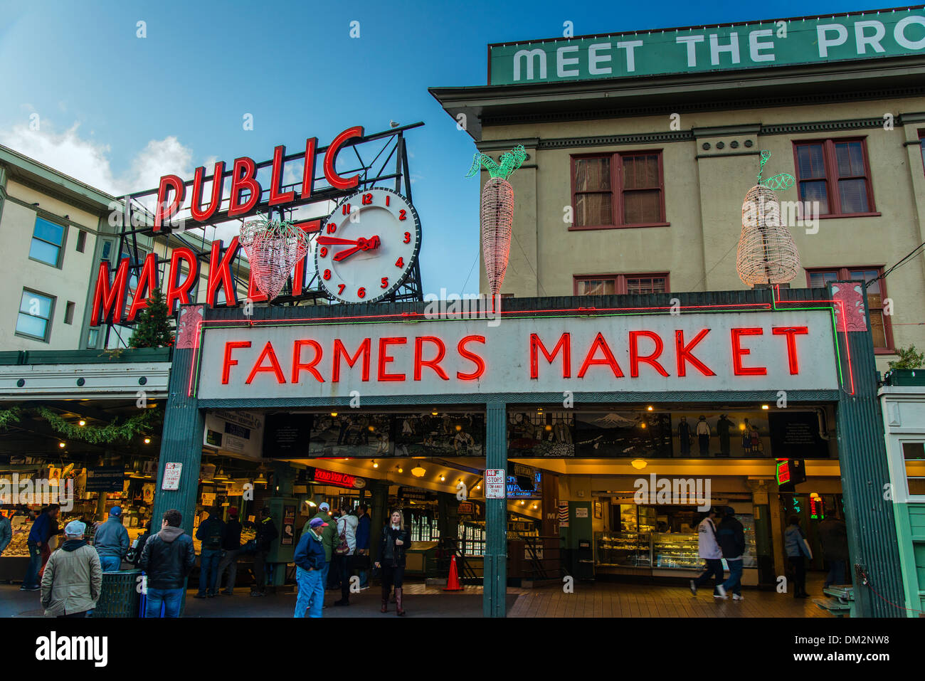 Seattle public market sign hi-res stock photography and images - Alamy