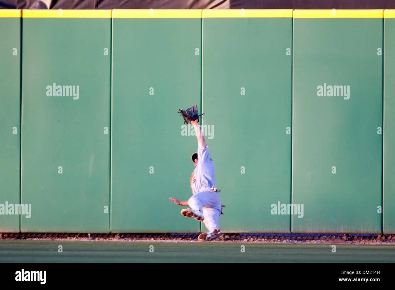 William & Mary at LSU; William & Mary outfielder Andrew Steinberg makes a diving catch in center