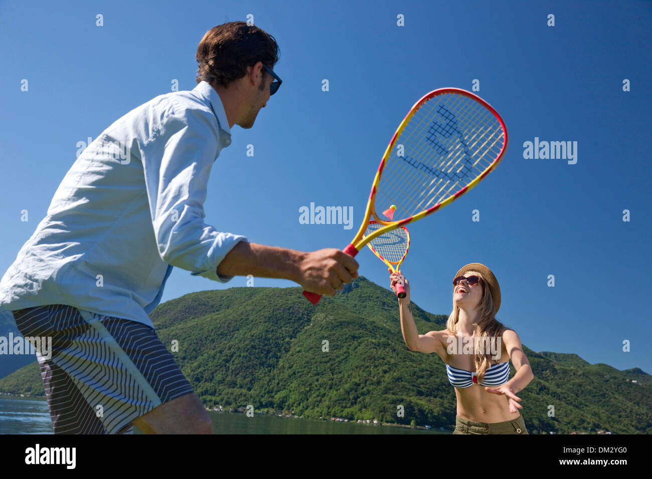 Switzerland Europe bath bathing beach bath group woman man couple