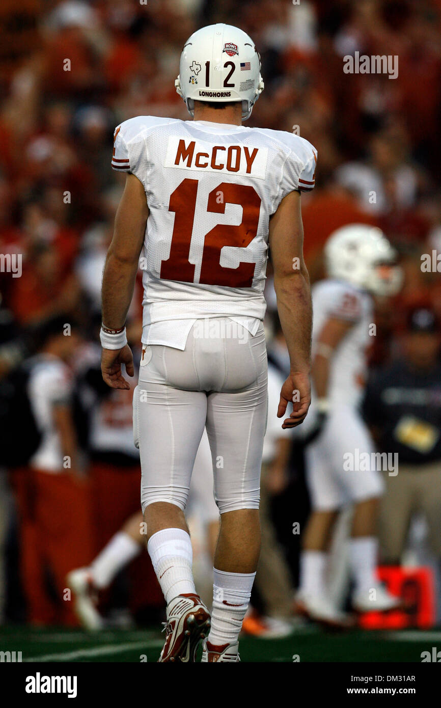 Texas Quarterback Colt McCoy During The BCS National Championship Game Held At The Rose