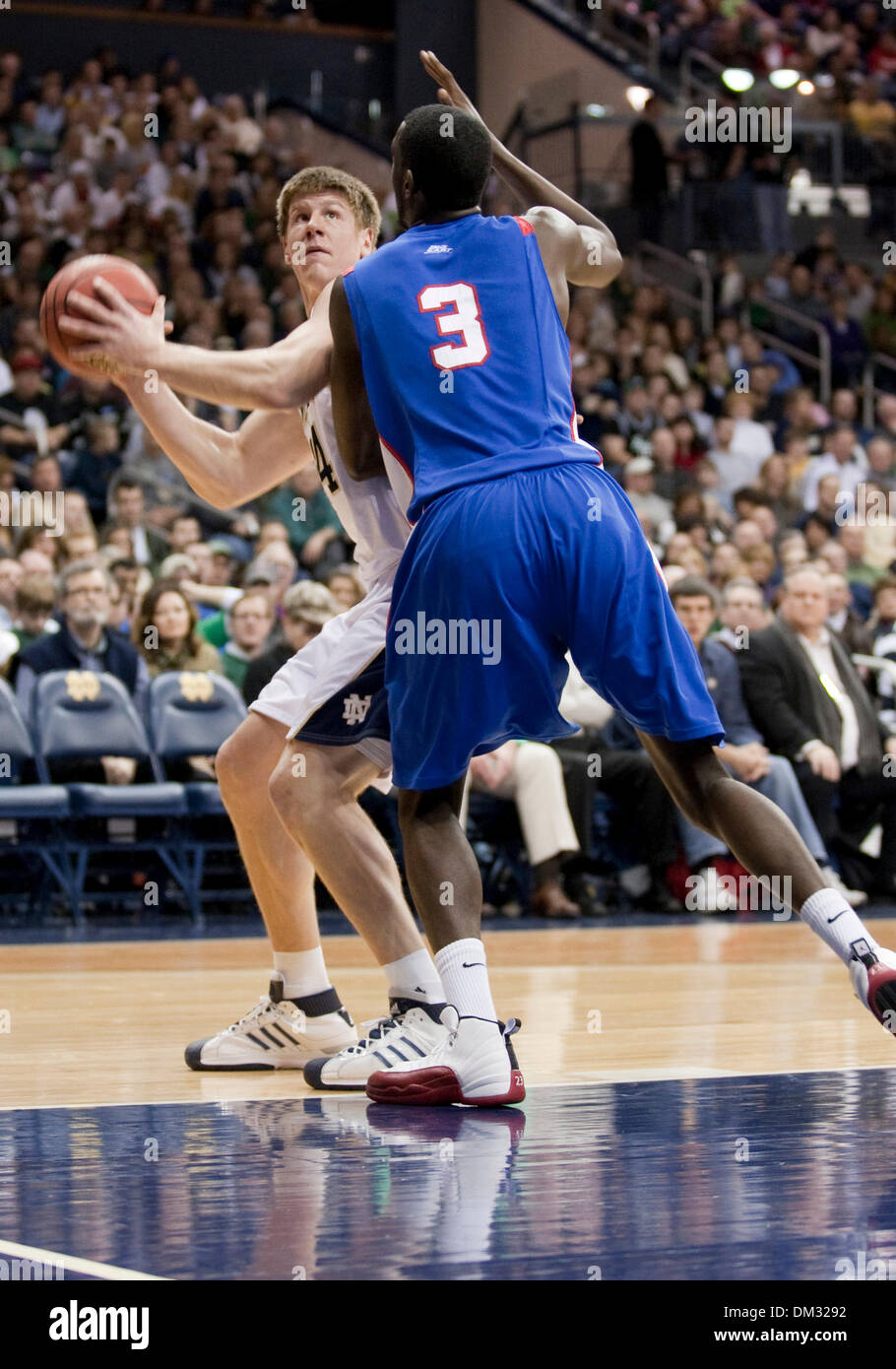Devin Forward DePaul Forward Devin Hill (3) and Notre Dame Forward Luke Harangody (44 ...