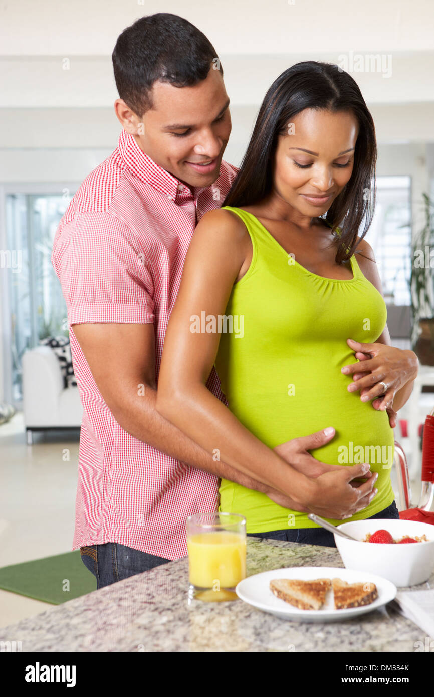 Couple african pregnant breakfast hires stock photography and images