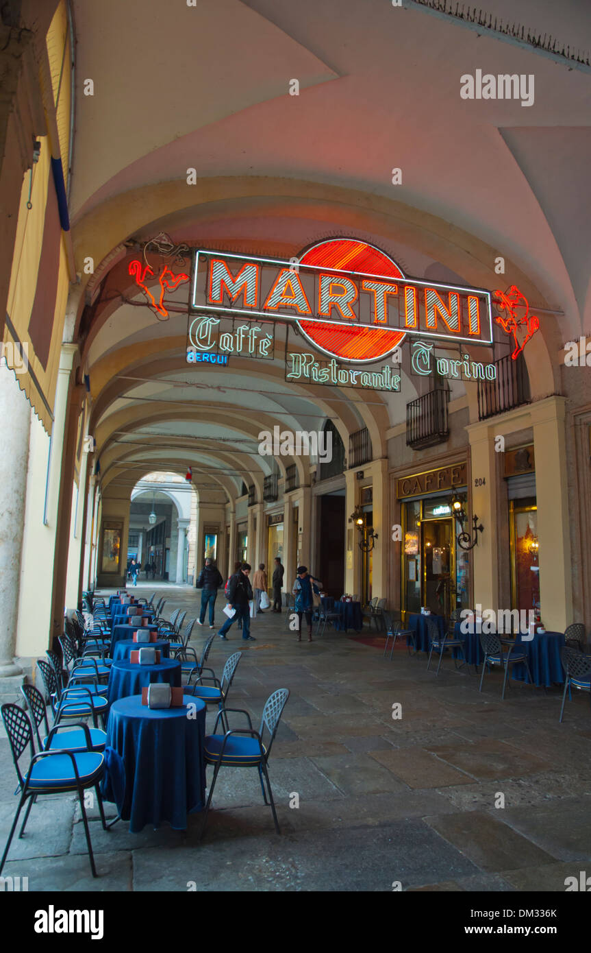 Caffe Torino grand cafe exterior Piazza San Carlo square central Turin city Piedmont region northern Italy Europe Stock Photo