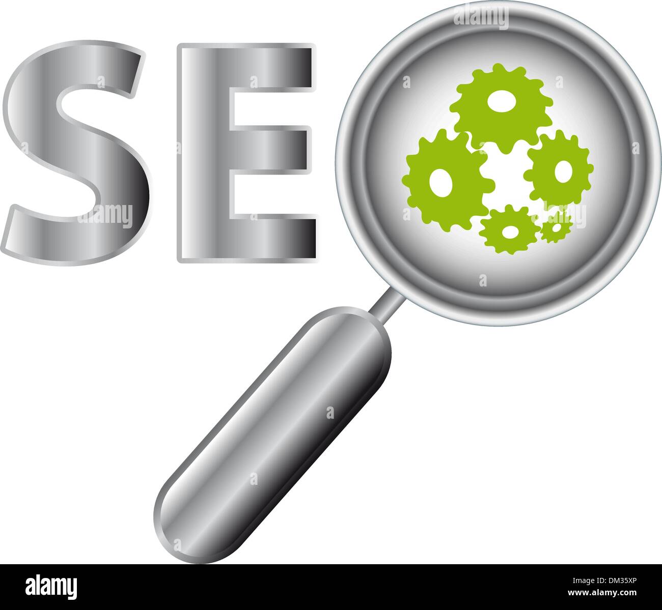 Web buttons with SEO text Stock Vector