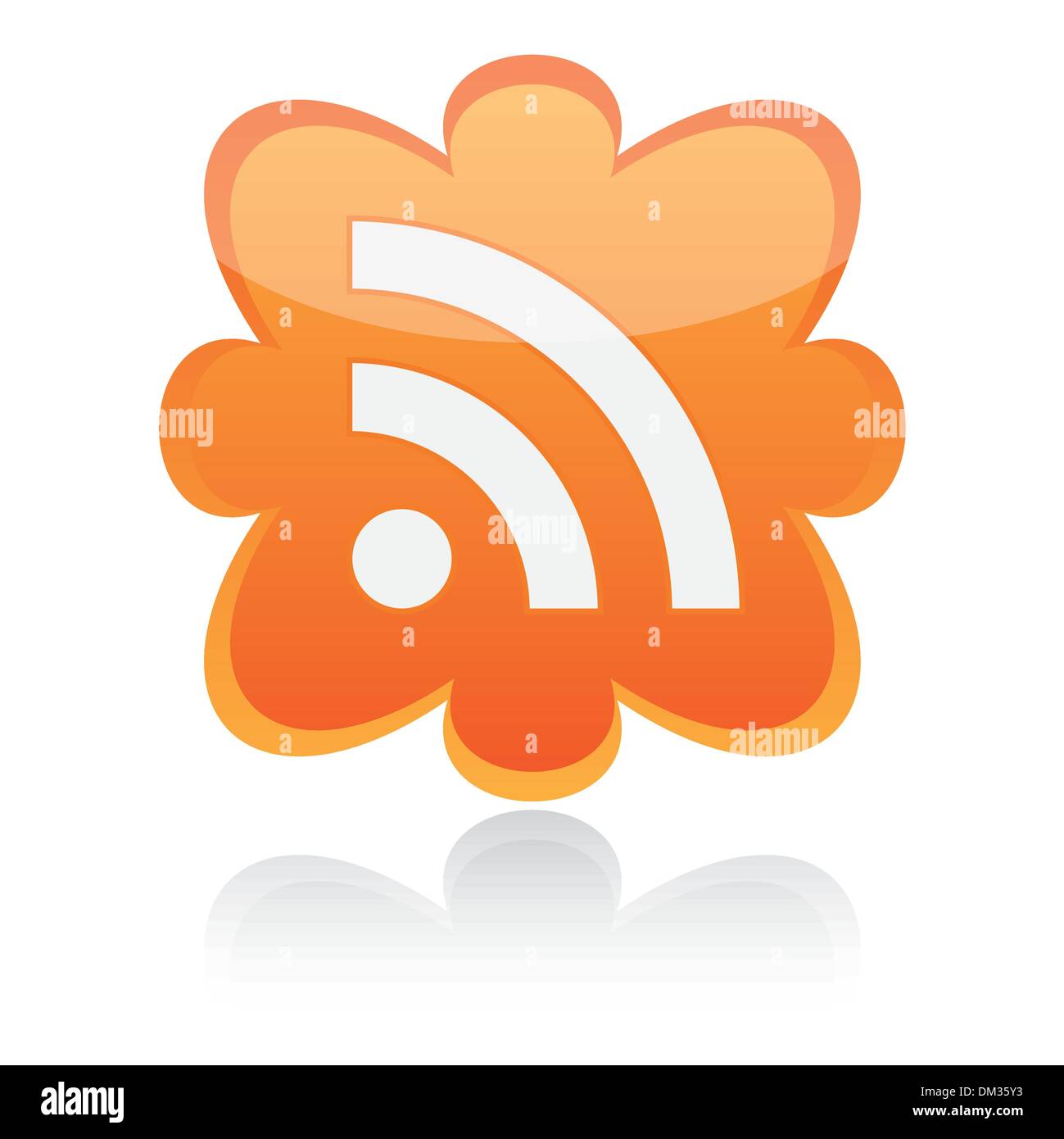 RSS vector button Stock Vector