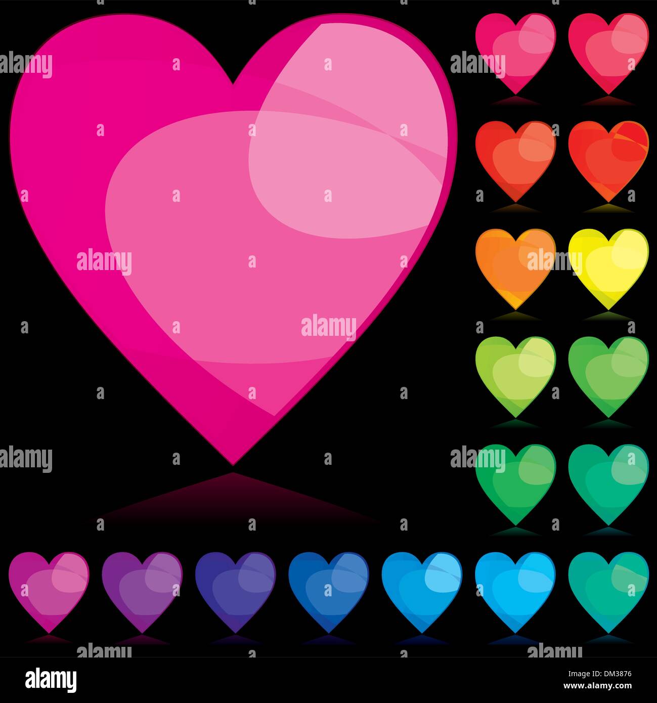 Set of vector hearts Stock Vector Image & Art - Alamy