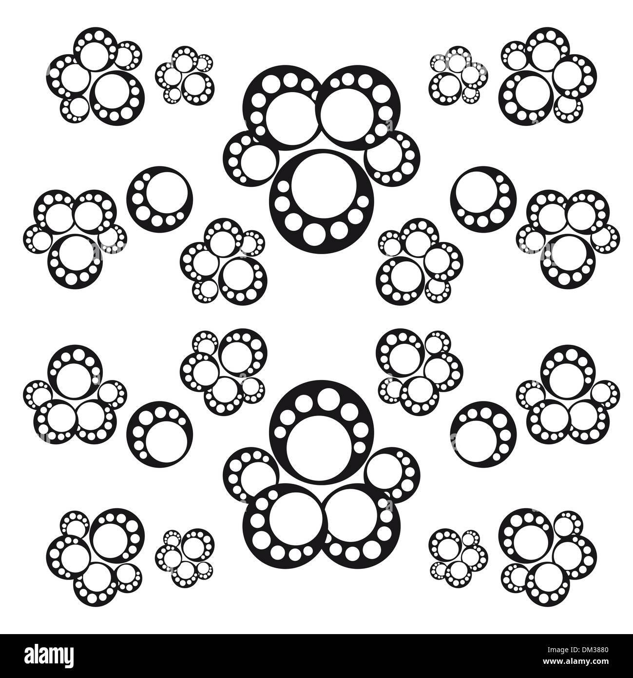 Abstract black and white illustration Stock Vector