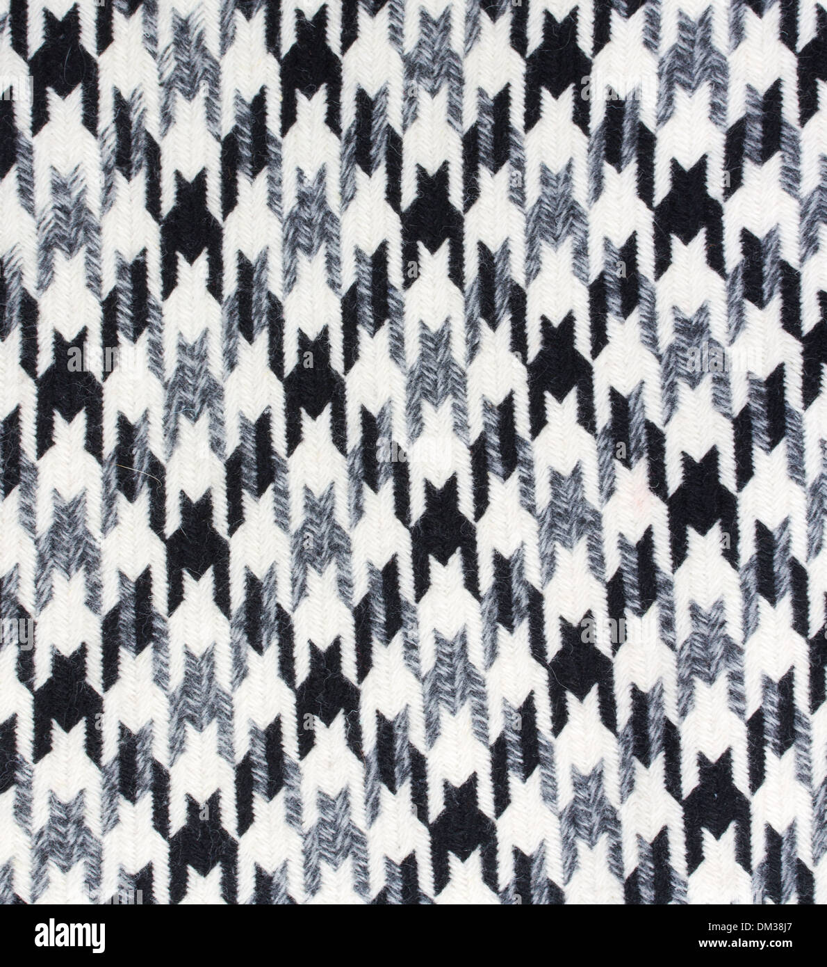 Tweed fabric houndstooth texture Stock Photo