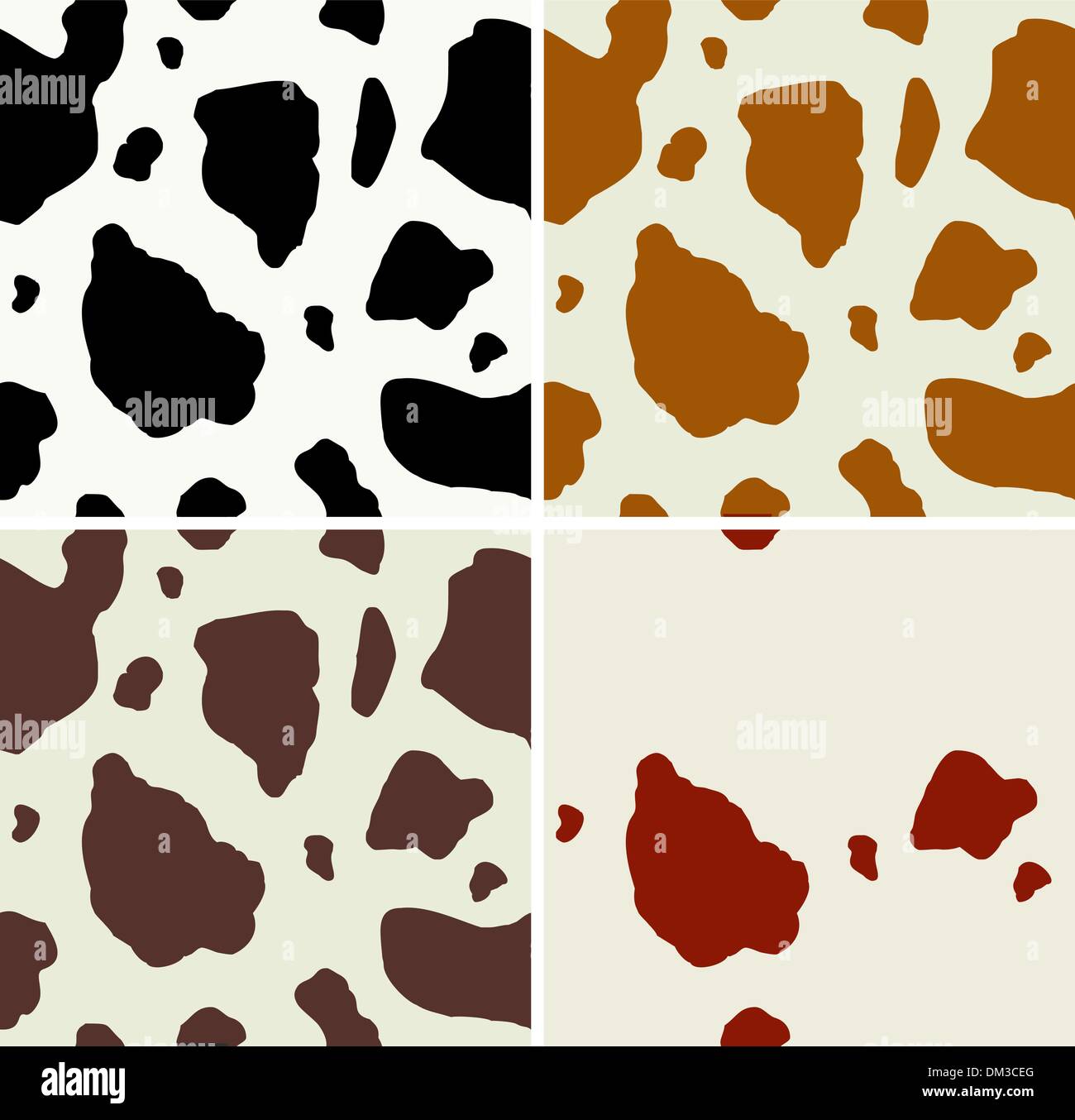 cow print pattern Stock Vector