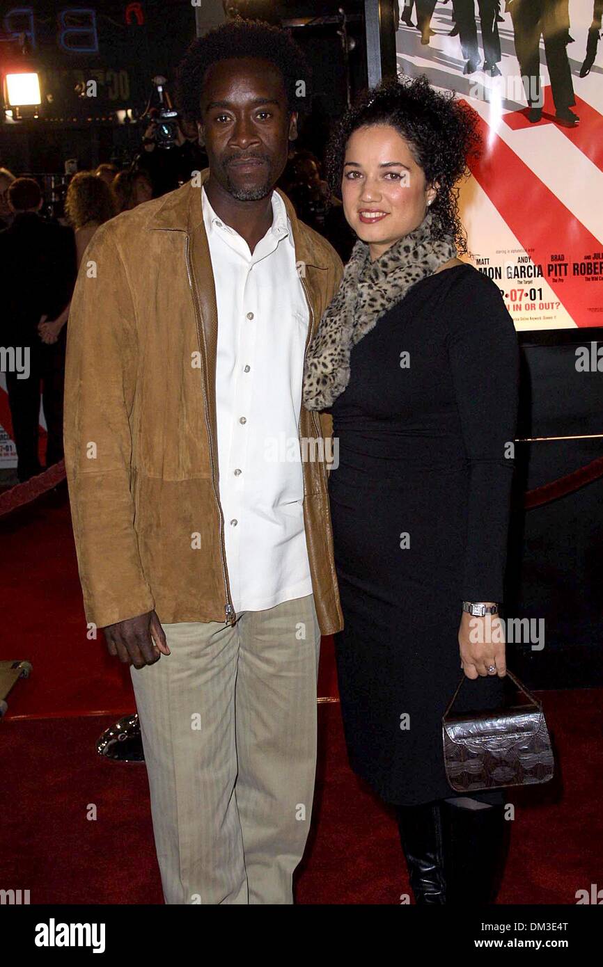 Dec. 5, 2001 - OCEAN'S ELEVEN PREMIERE.AT MANN'S VILLAGE THEATER LOS ANGELES.DON CHEADLE & WIFE BRIDGET. FITZROY BARRETT /    12-5-2001           K23577FB     (D)(Credit Image: © Globe Photos/ZUMAPRESS.com) Stock Photo