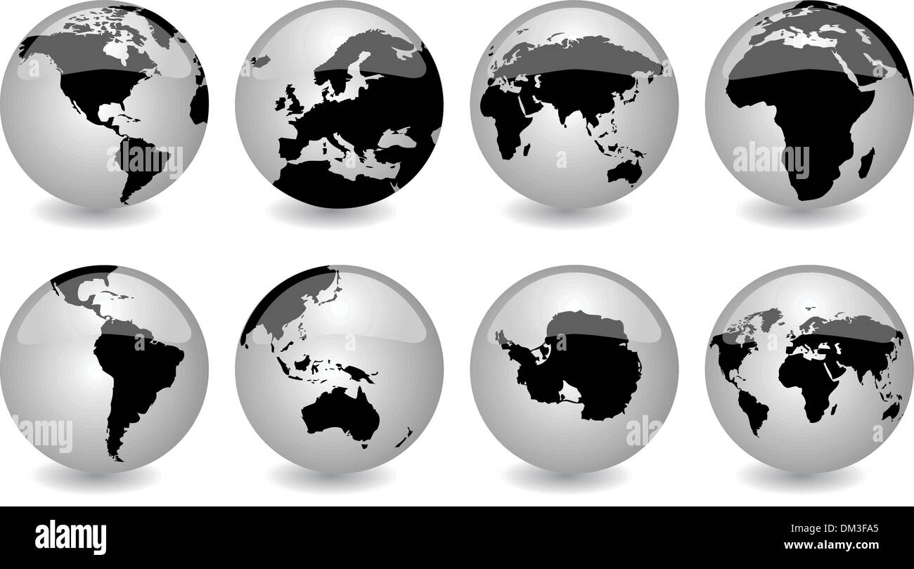 glossy globes Stock Vector