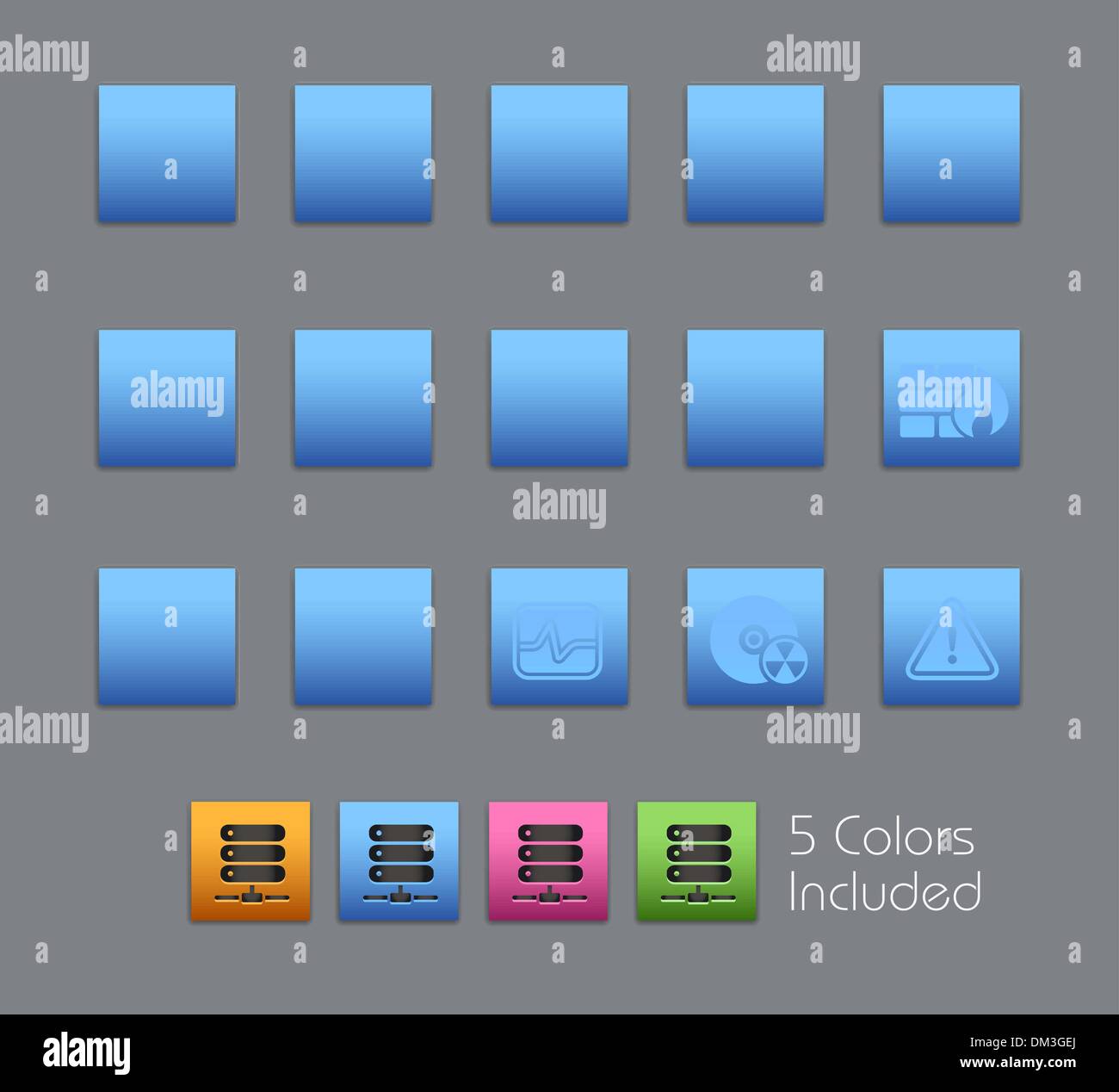 Network & Server Web Icons // Satinbox Series Stock Vector