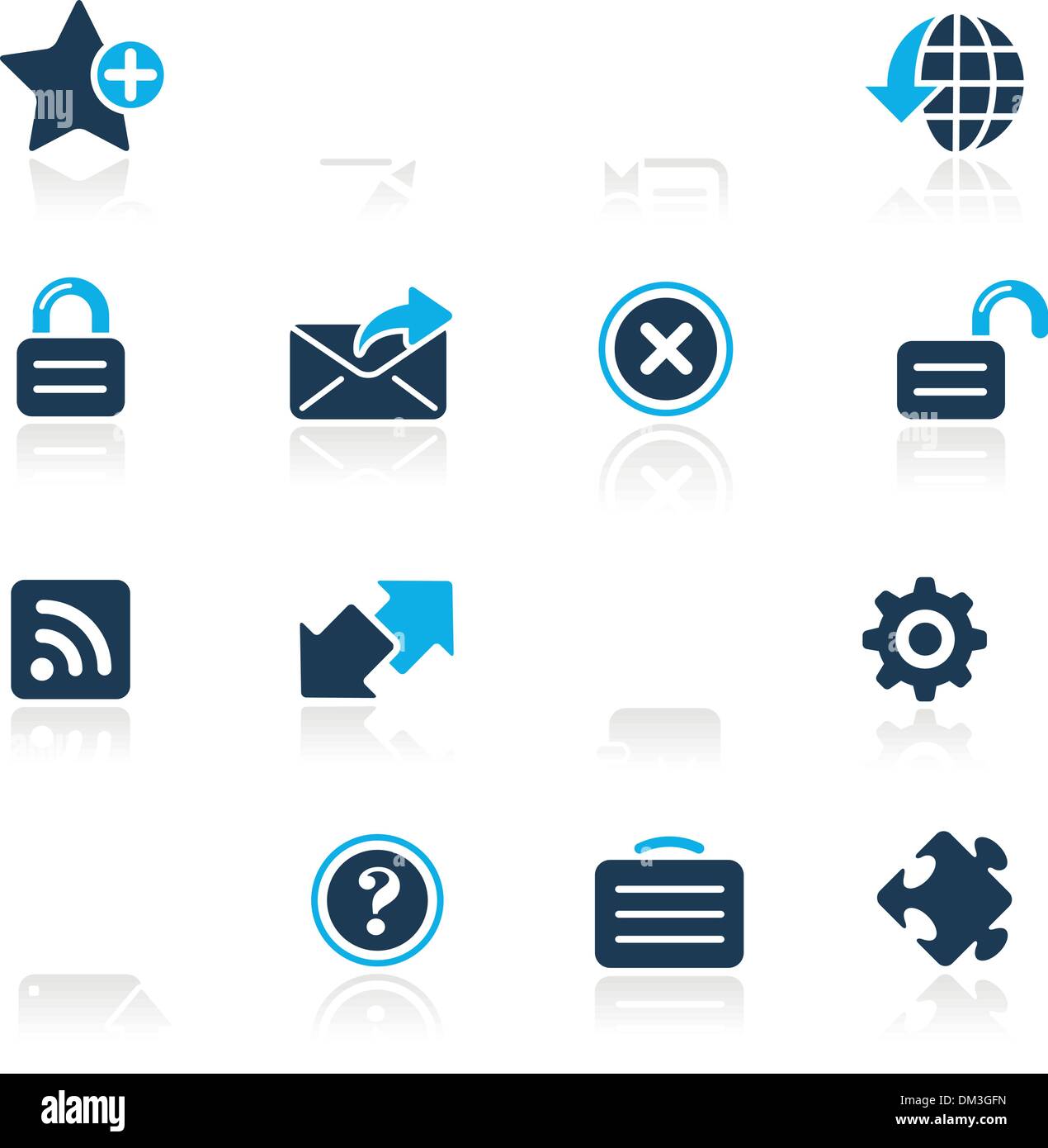 Web Site & Internet Plus // Azure Series Stock Vector