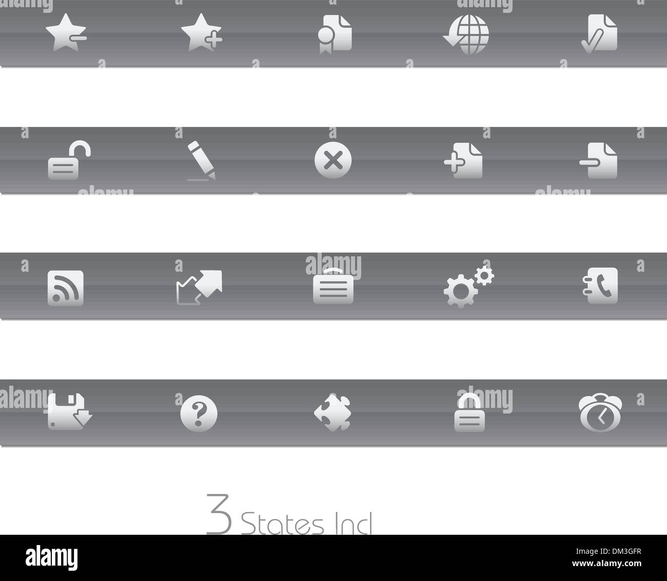 Web Site & Internet Plus // Gel Bar Series Stock Vector