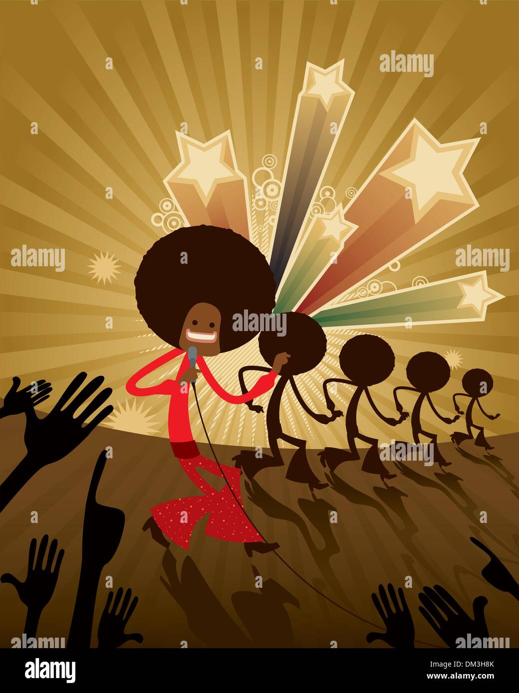 Black singer with afro Stock Vector Images - Alamy