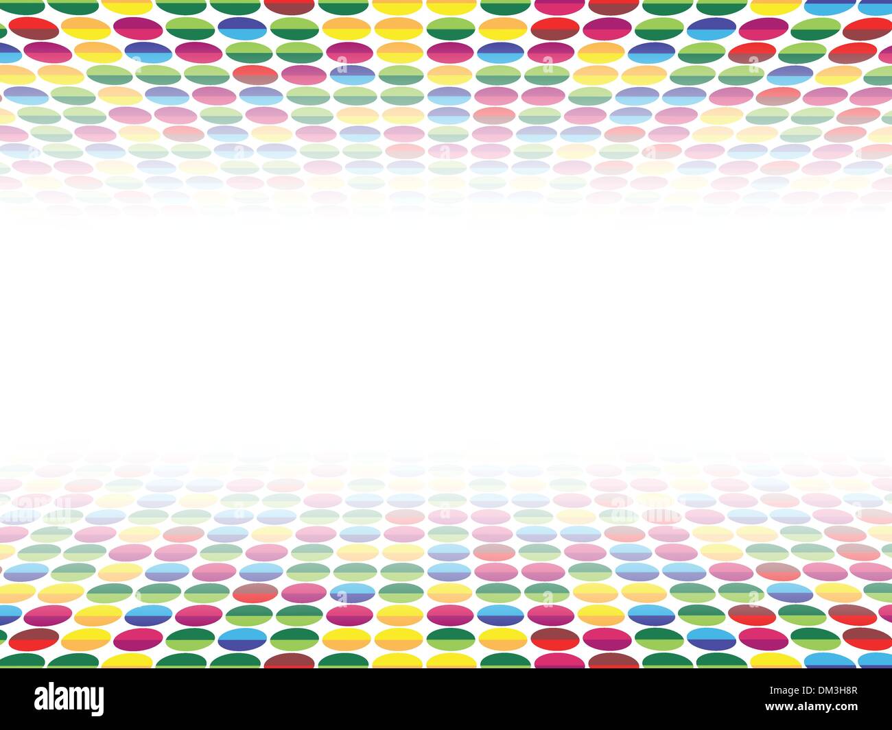 Halftone Background in Perspective. Stock Vector