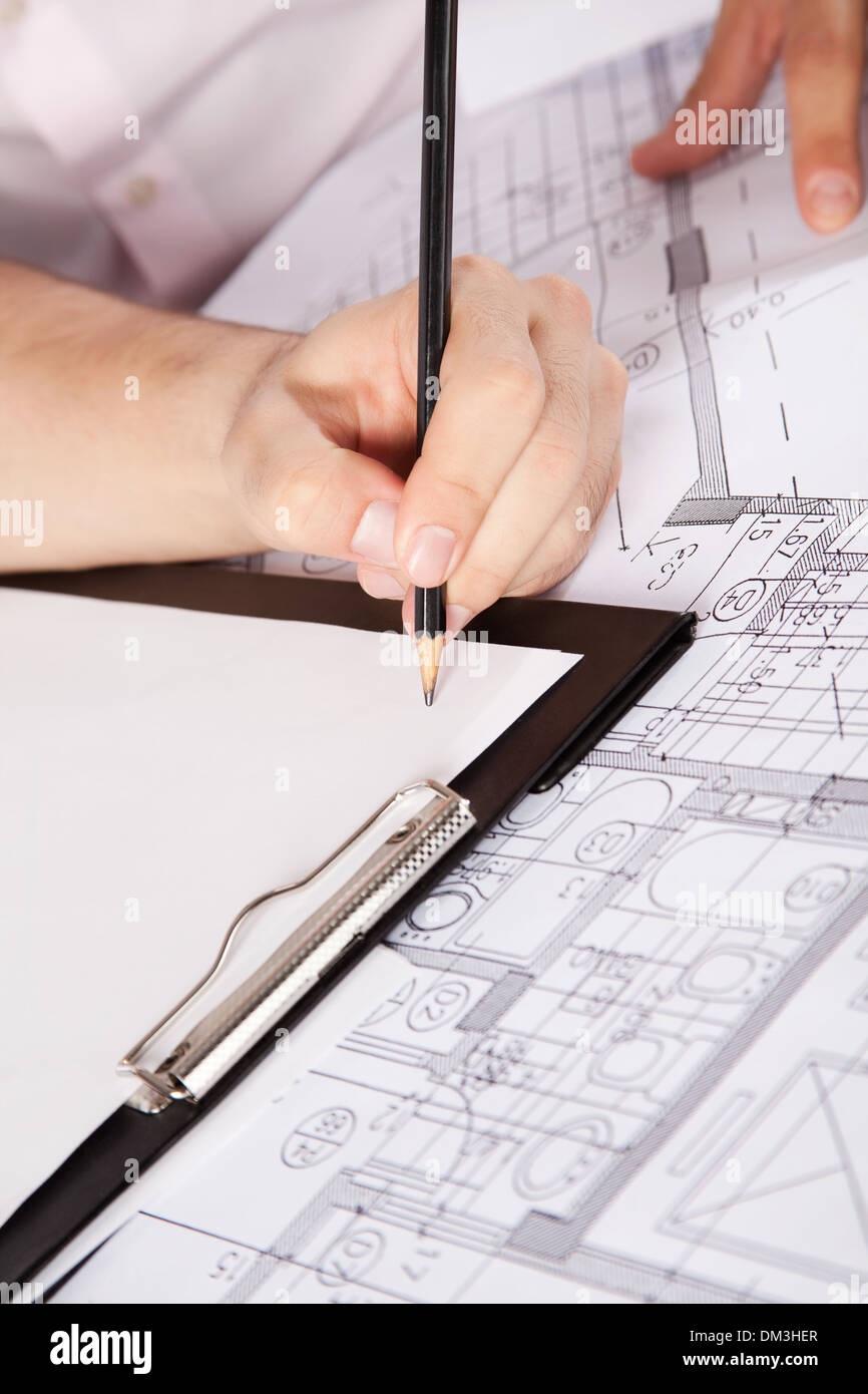 Professional architect architects clipboard hires stock photography