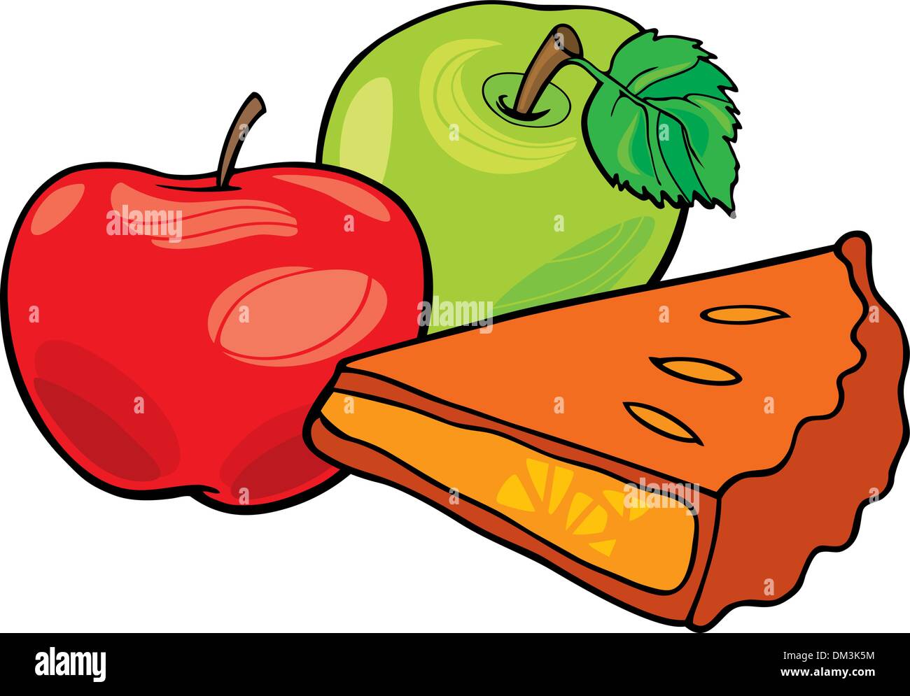 apples and apple pie Stock Vector