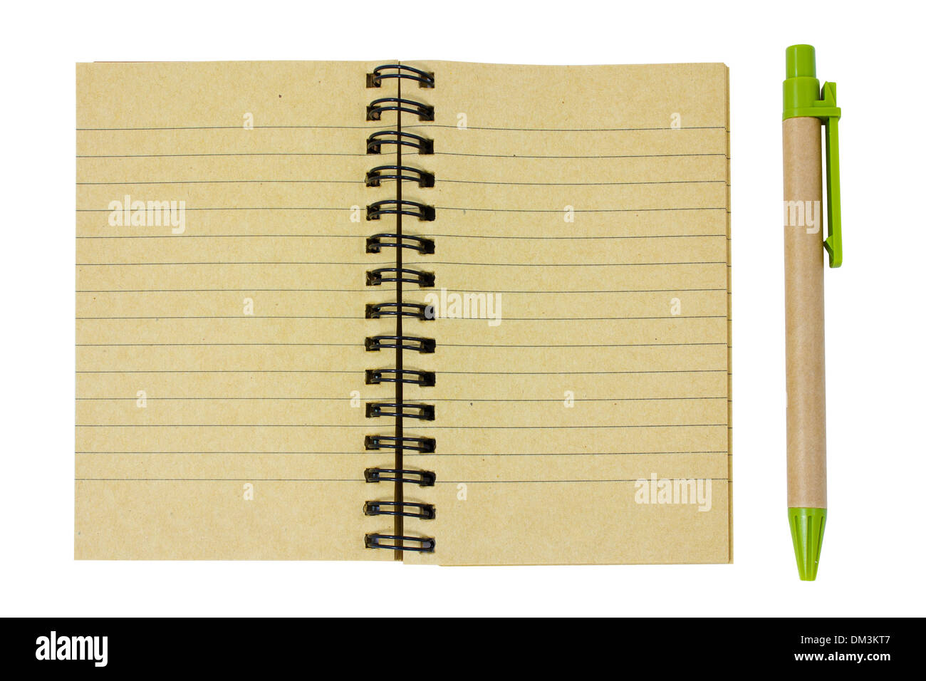 Blank notepad and pen isolated on a white Stock Photo