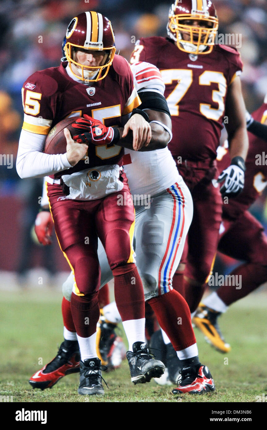 FedEx Field, Landover, Maryland, .Washington Redskins quarterback Jason  Campbell #17, game action during NFL, ESPN Monday Night Football, between  the New York Giants at the Washington Redskins. Redskins are coming off a