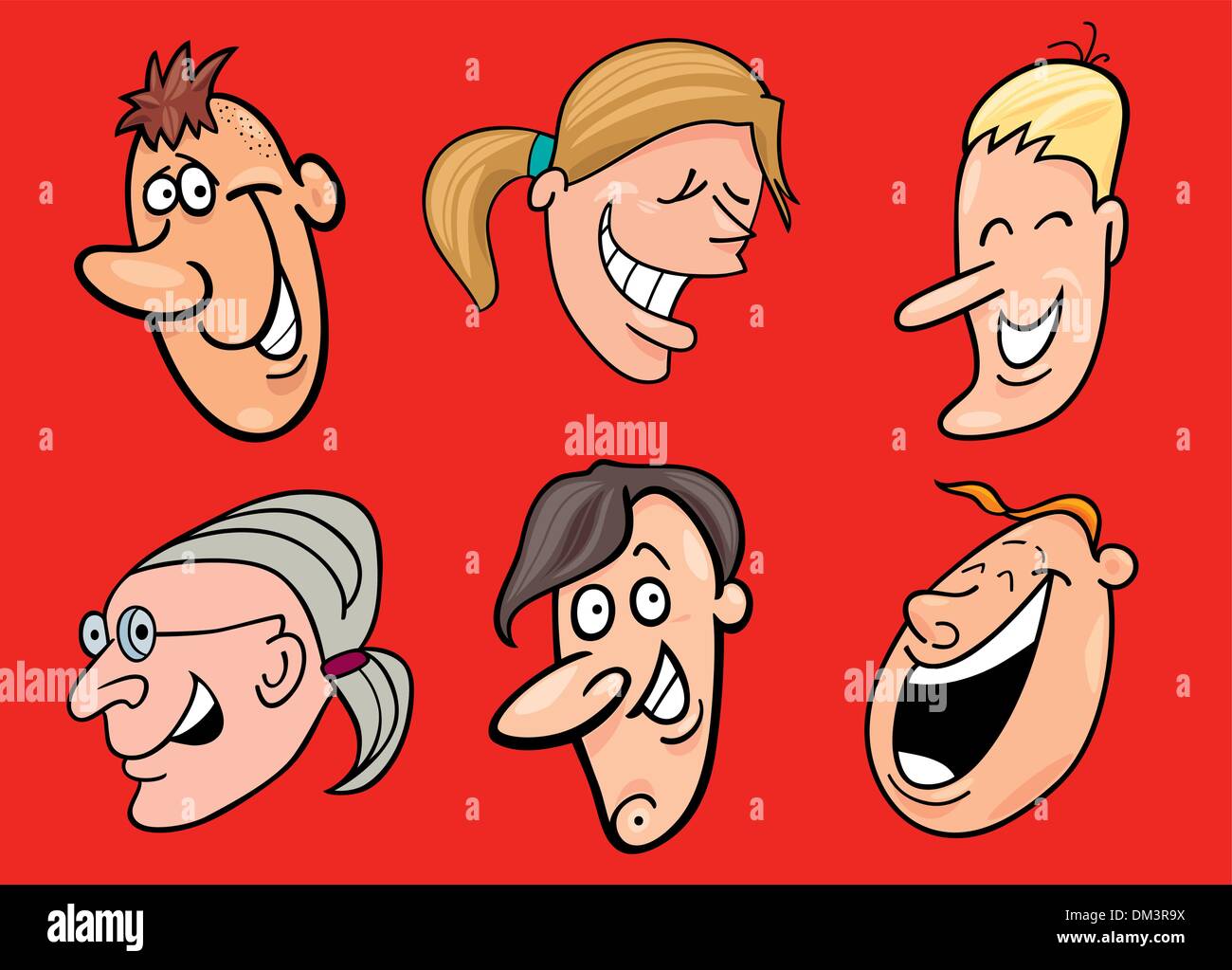 set of funny faces Stock Vector Image &amp; Art - Alamy
