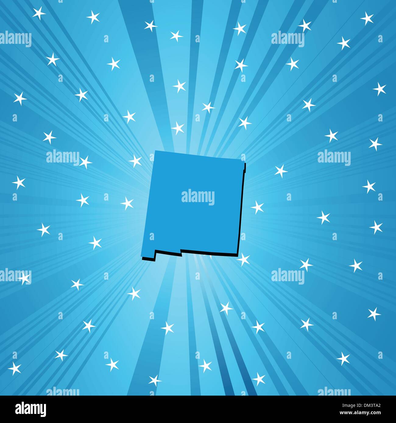 Blue map of New Mexico Stock Vector Image & Art Alamy