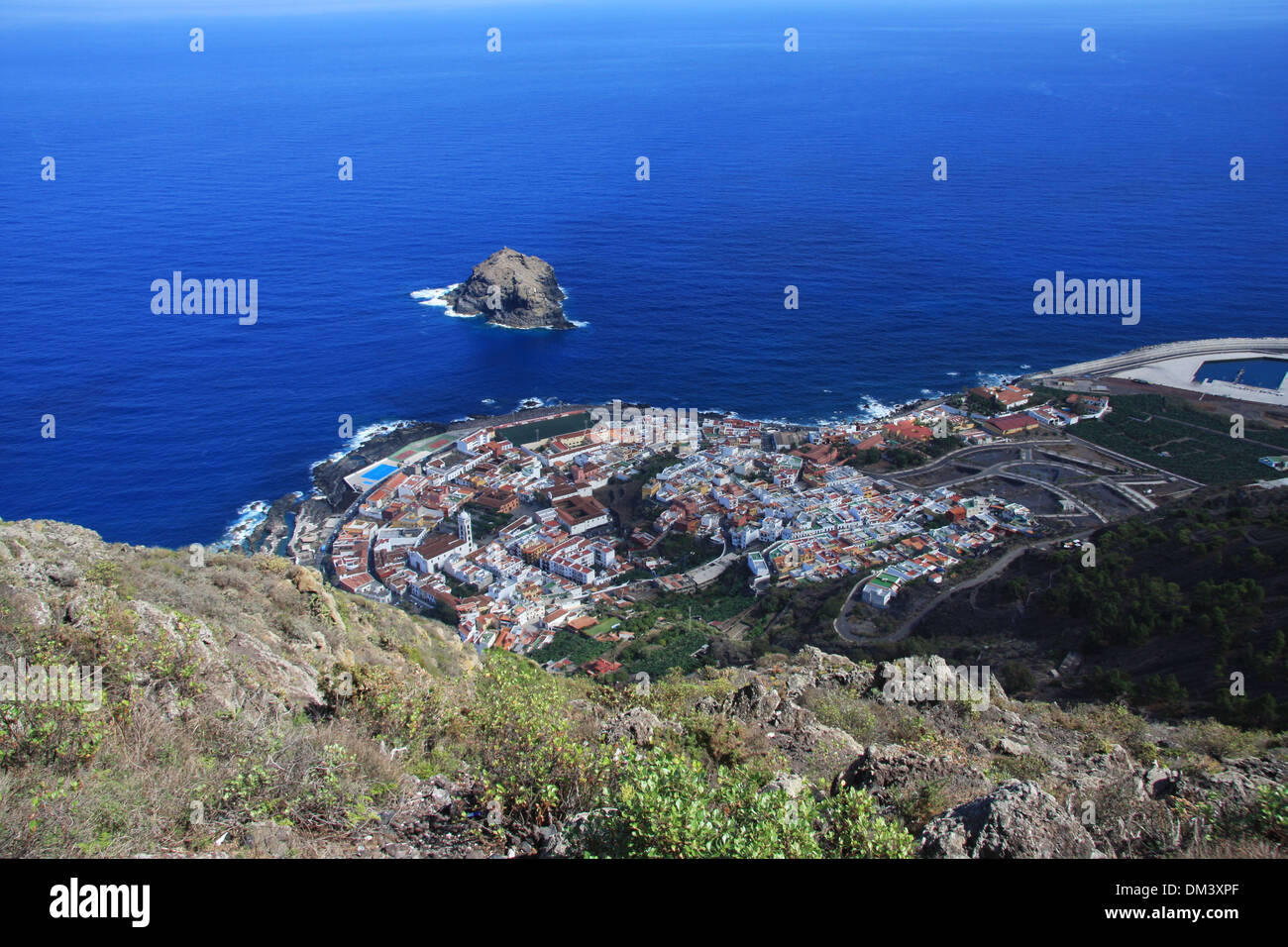 Spain Europe Canary Islands Tenerife Garachico Village Sea 