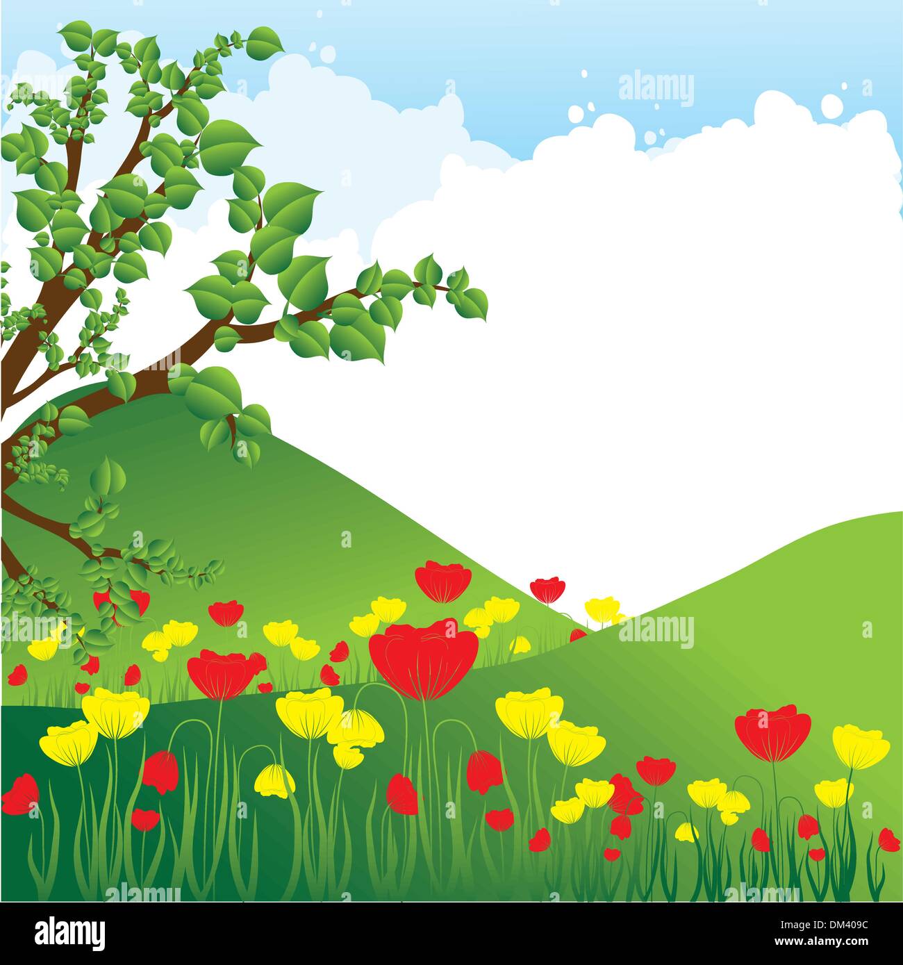Nature background with blue sky . Vector Illustration Stock Vector ...