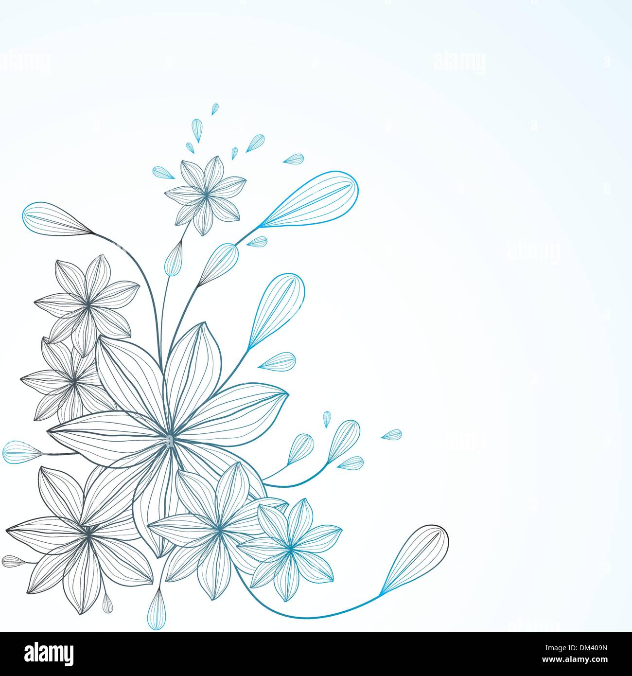 Background with abstract flowers . Vector illustration Stock Vector ...