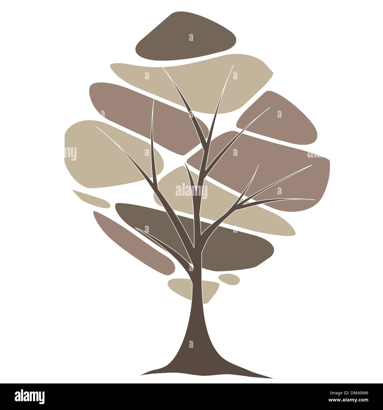 card design with stylized trees and text. vector illustration Stock ...