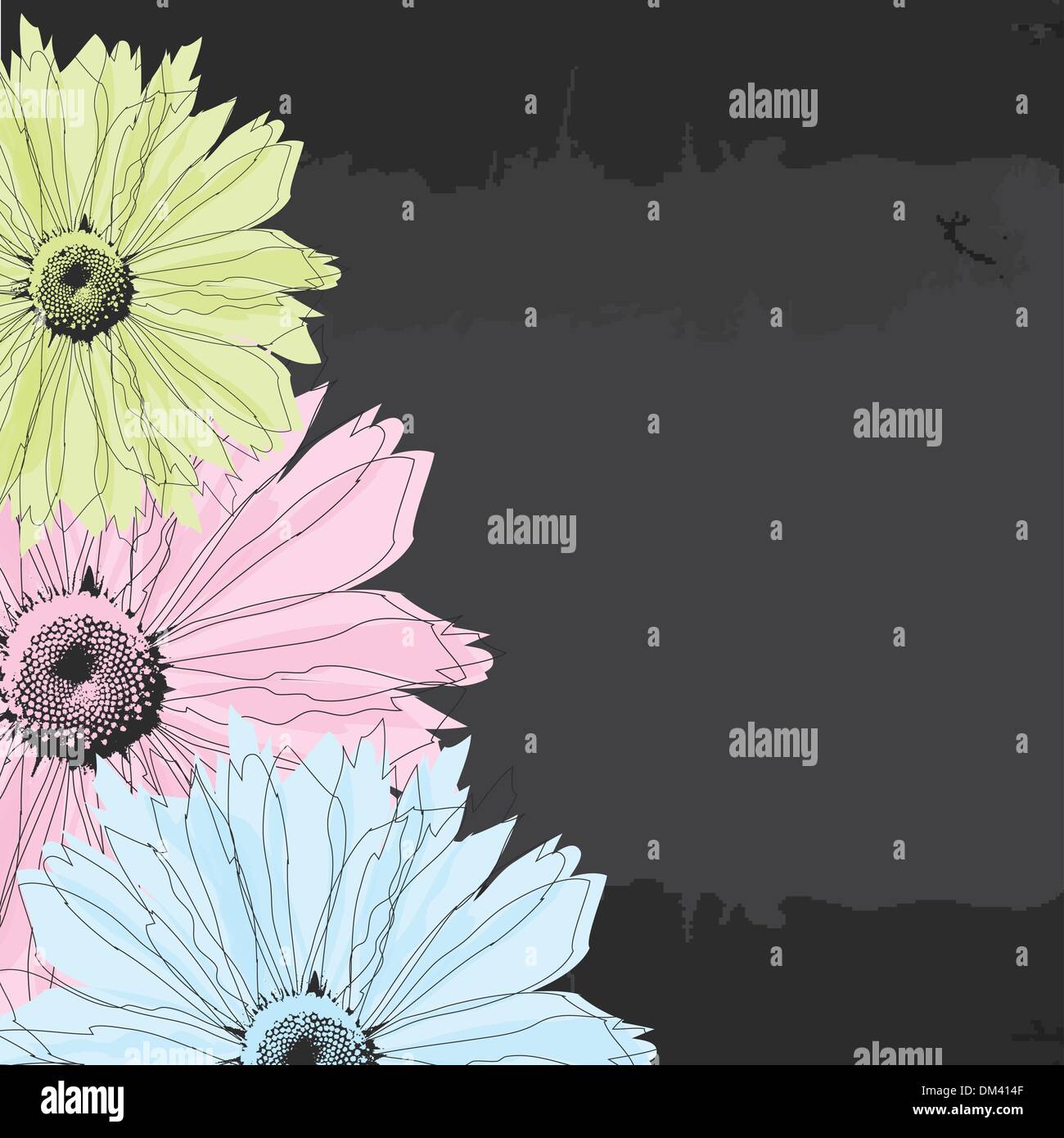 Abstract background with pastel flowers. vector illustration Stock Vector