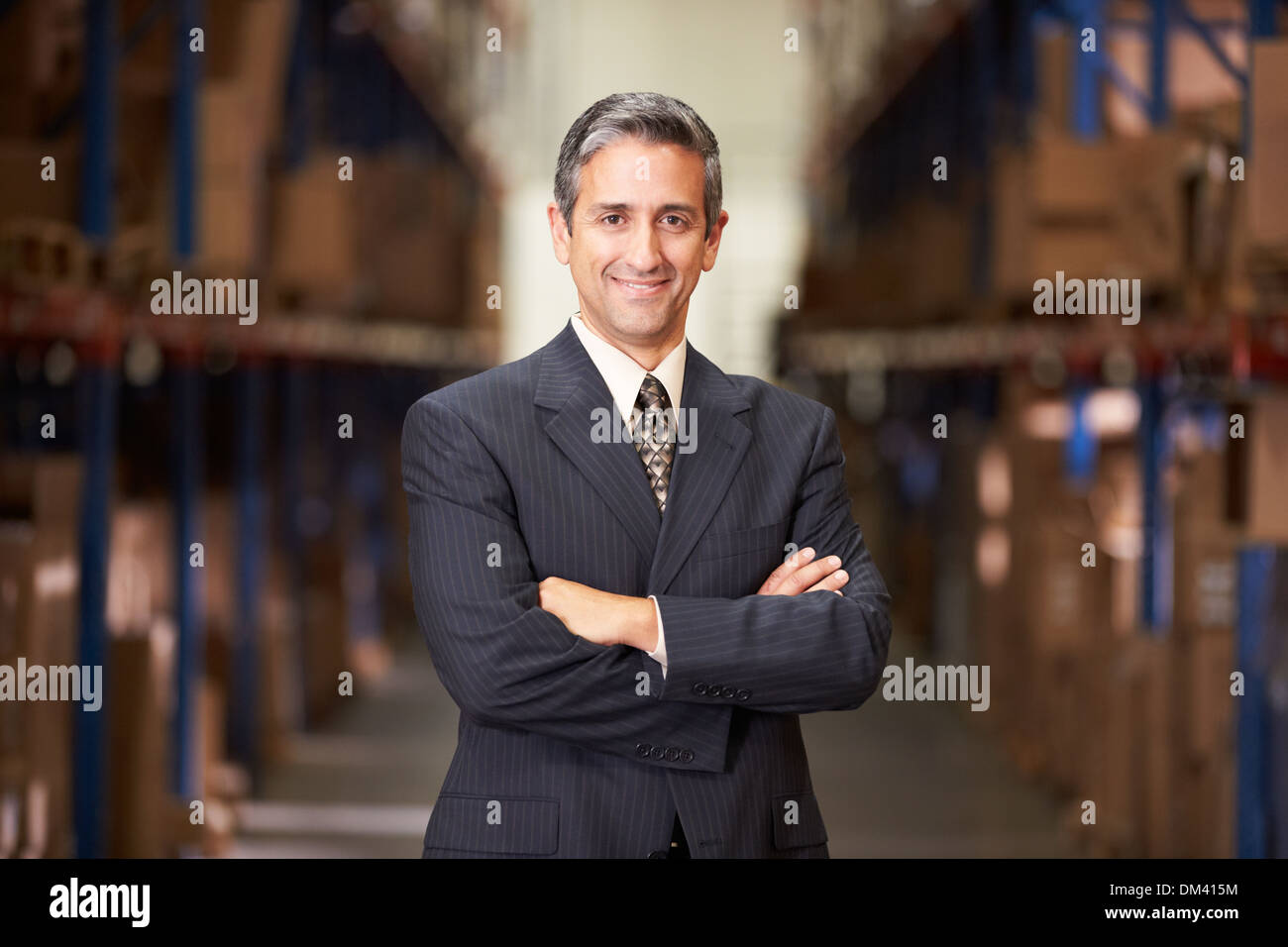 Portrait Of Manager In Warehouse Stock Photo
